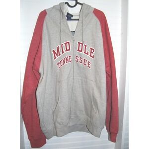 Middle Tennessee‎ College Hoodie Men's XL Zip up sweater Vintage NWT Camp David